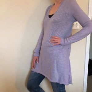 Lilac long sleeve tee shirt style tunic